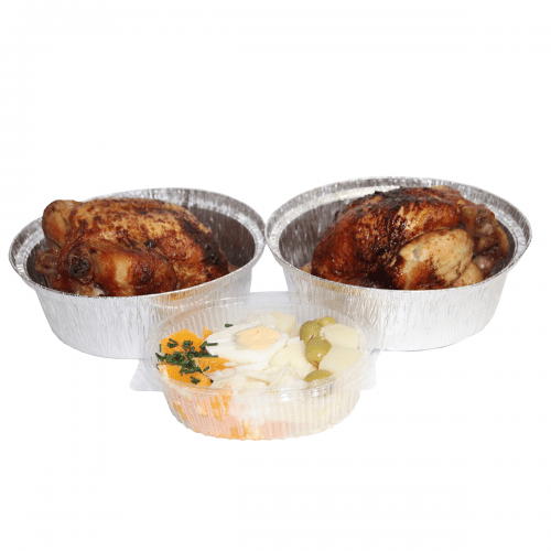 Menú 2 Pollos con Ensalada Malagueña